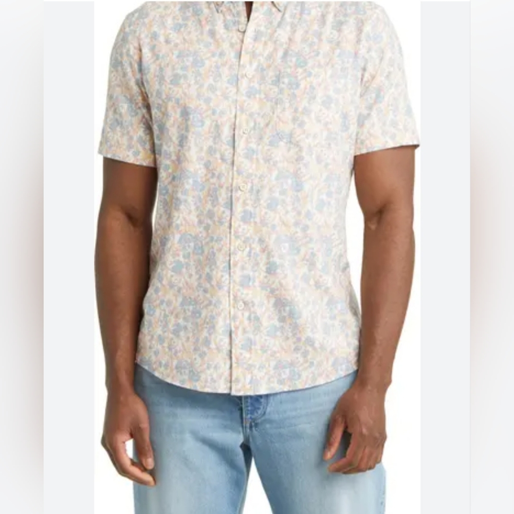Faherty  Tropic Shores Short Sleeve Breeze Shirt